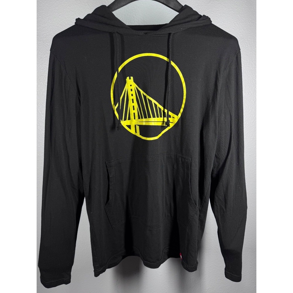 Sportiqe Golden State‎ Warriors Mens Large Black Long Sleeve Hooded T-Shirt NBA